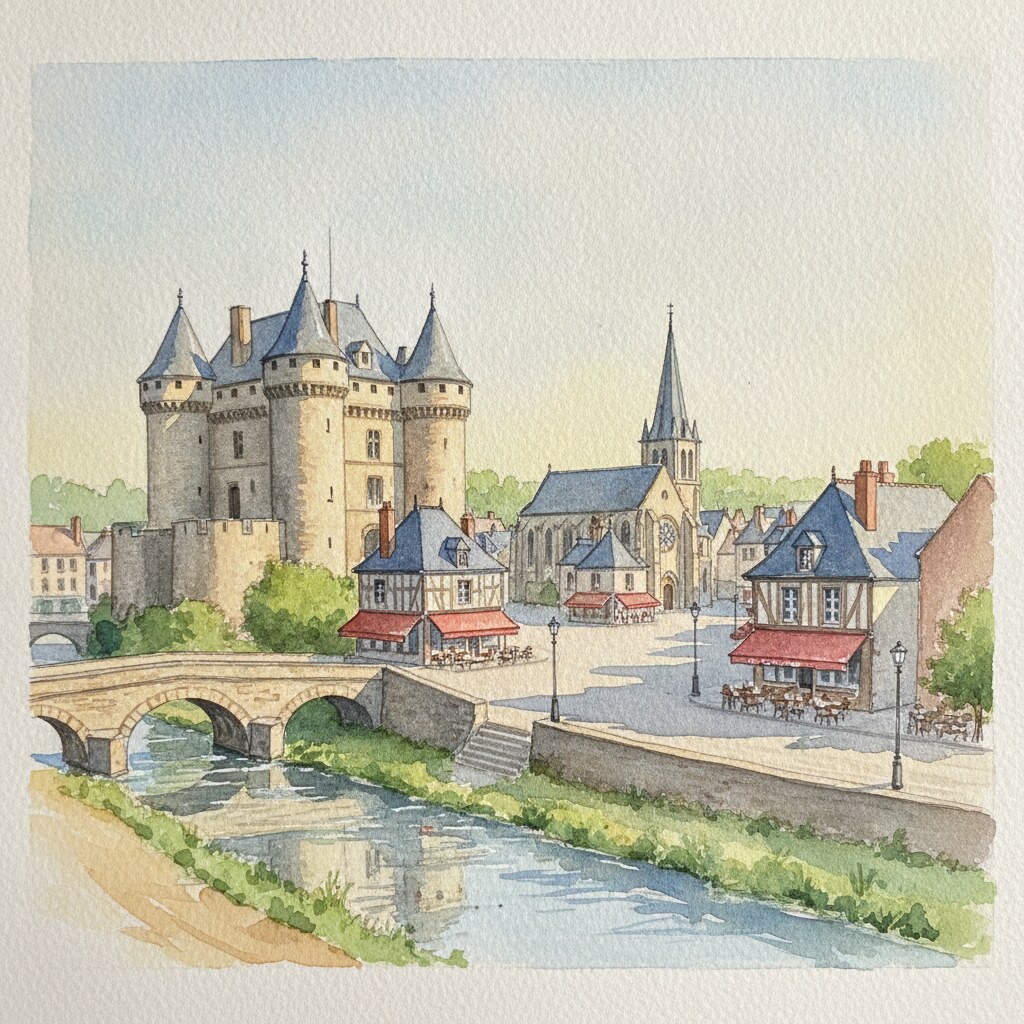 Nogent-le-Rotrou — aquarelle — France