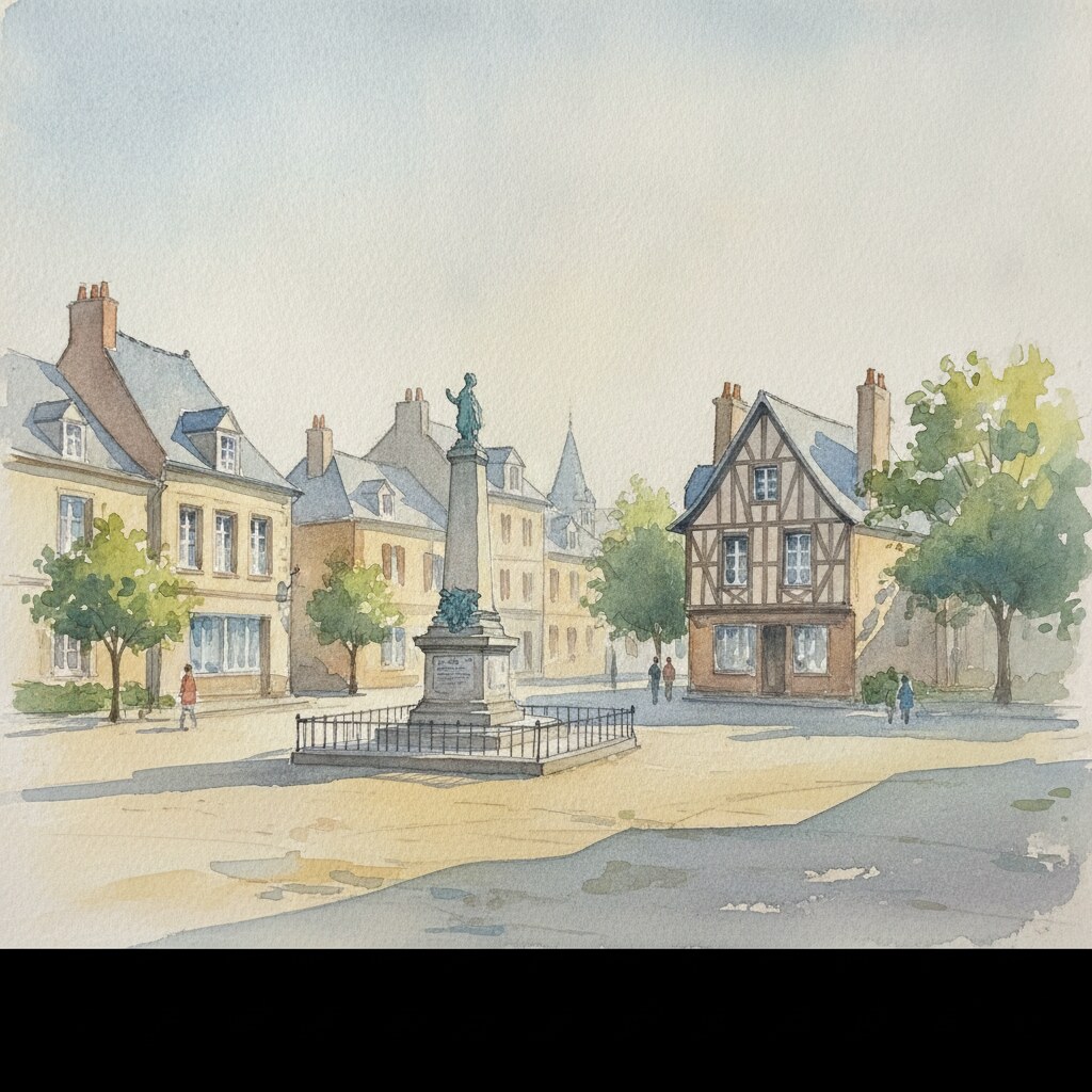 Notre-Dame-de-Bondeville — aquarelle — France