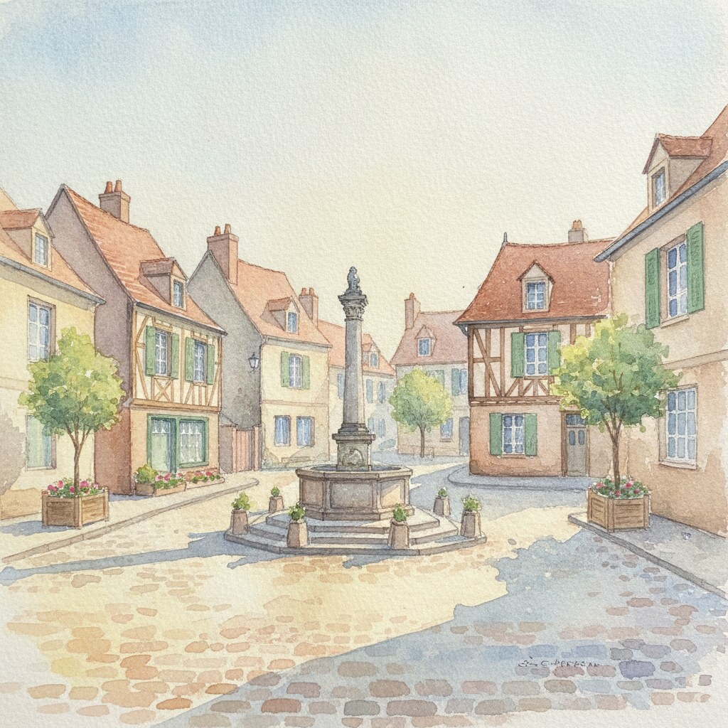 Noues de Sienne — aquarelle — France