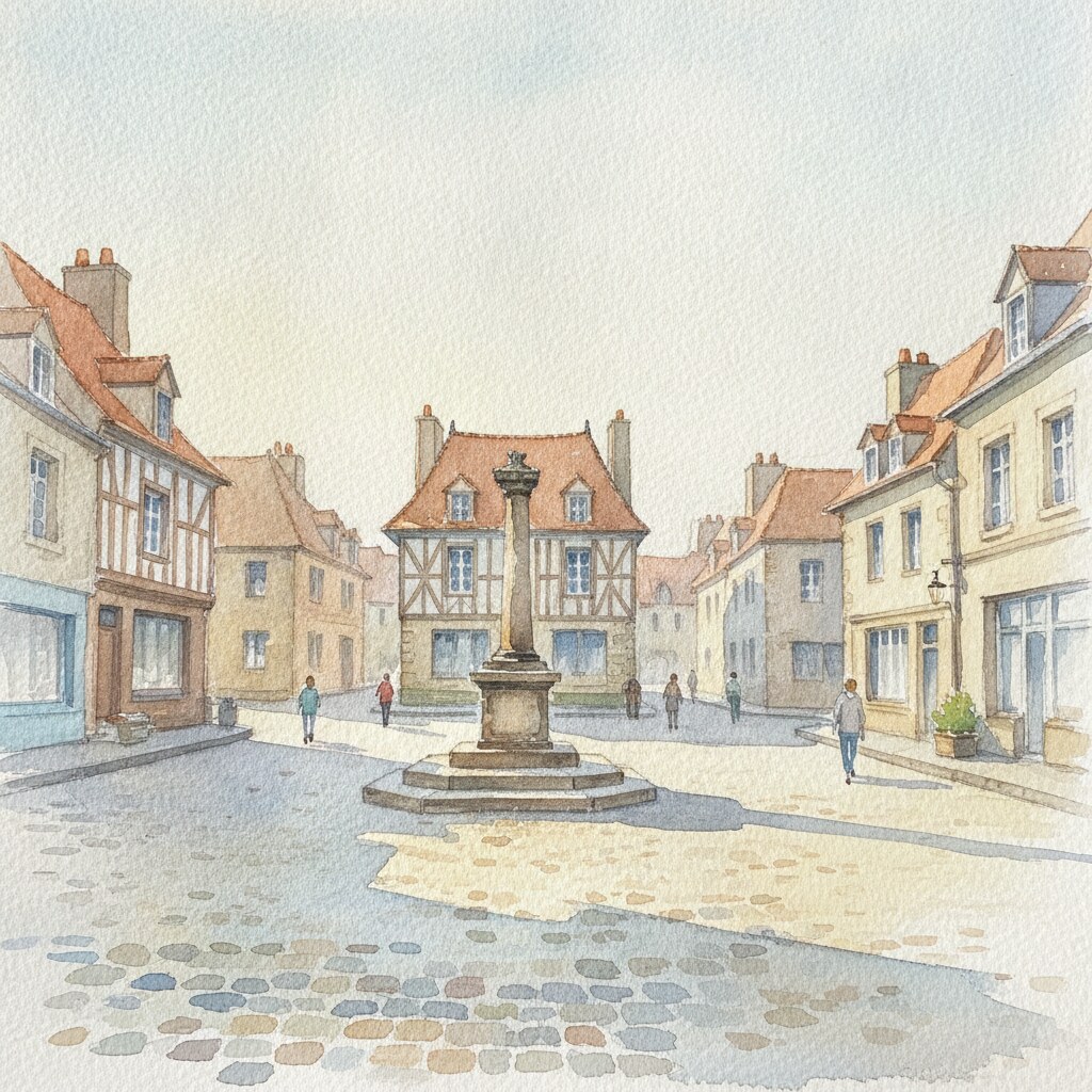 Octeville-sur-Mer — aquarelle — France