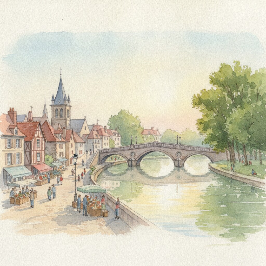 Oissel-sur-Seine — aquarelle — France
