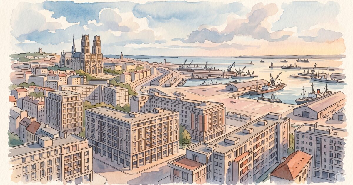 Orléans — acuarela — Francia
