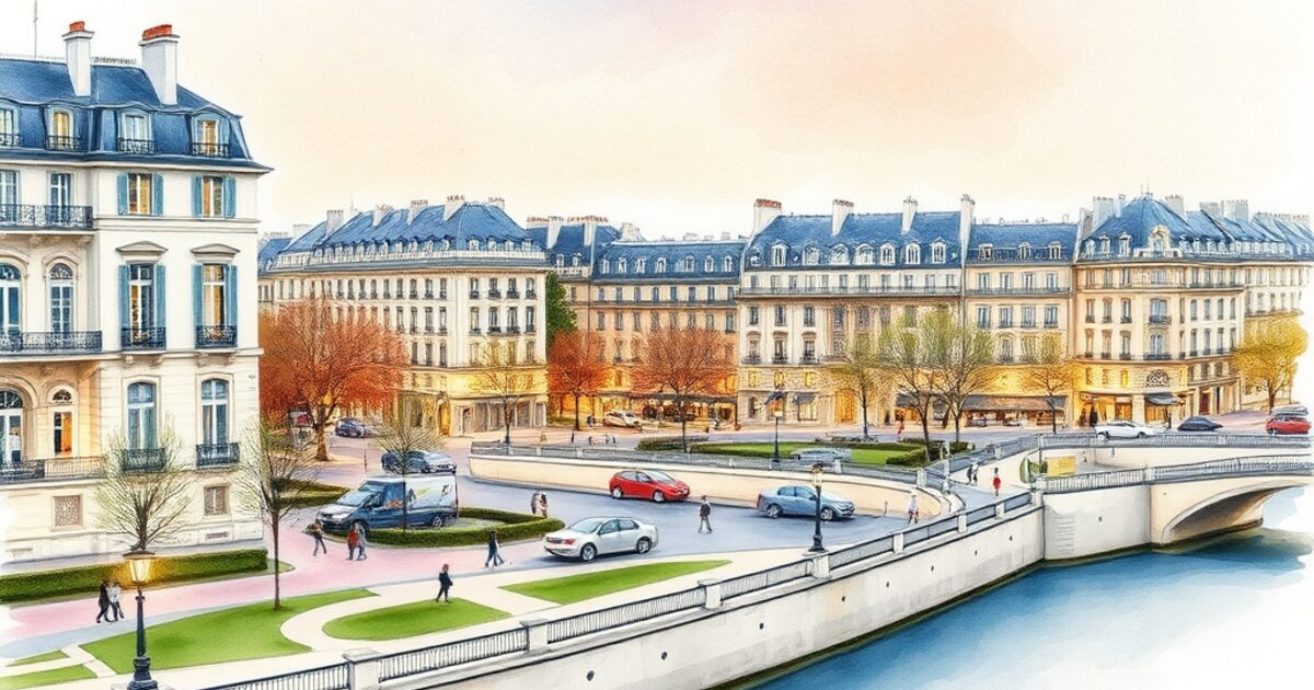 Aguarela de Paris 16e