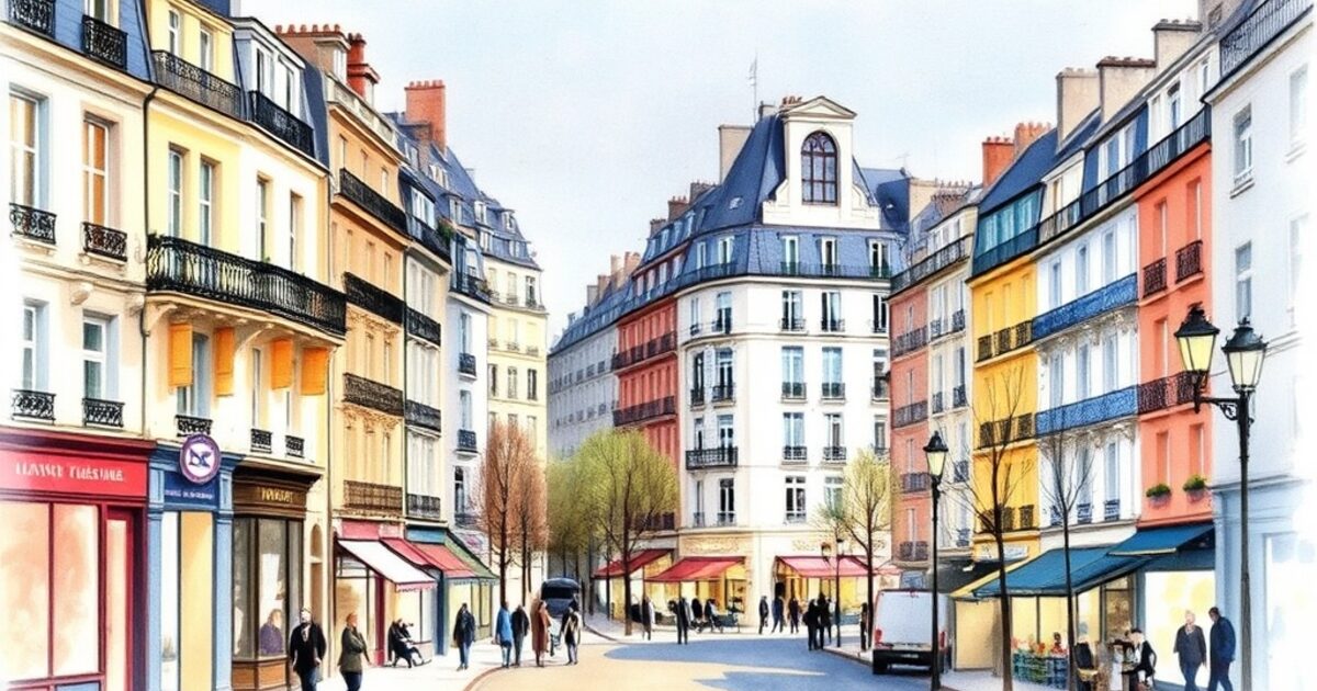 Aquarelle de Paris 17e