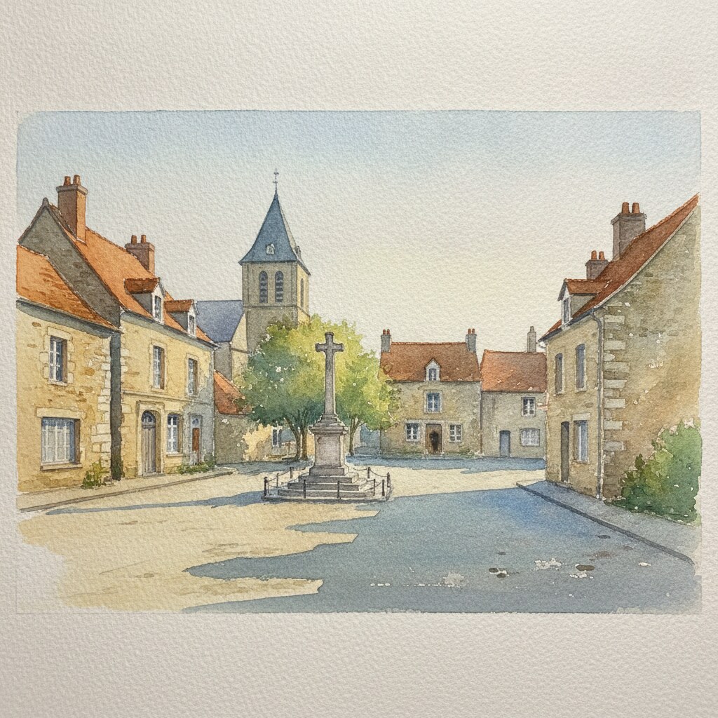 Picauville — acuarela — Francia