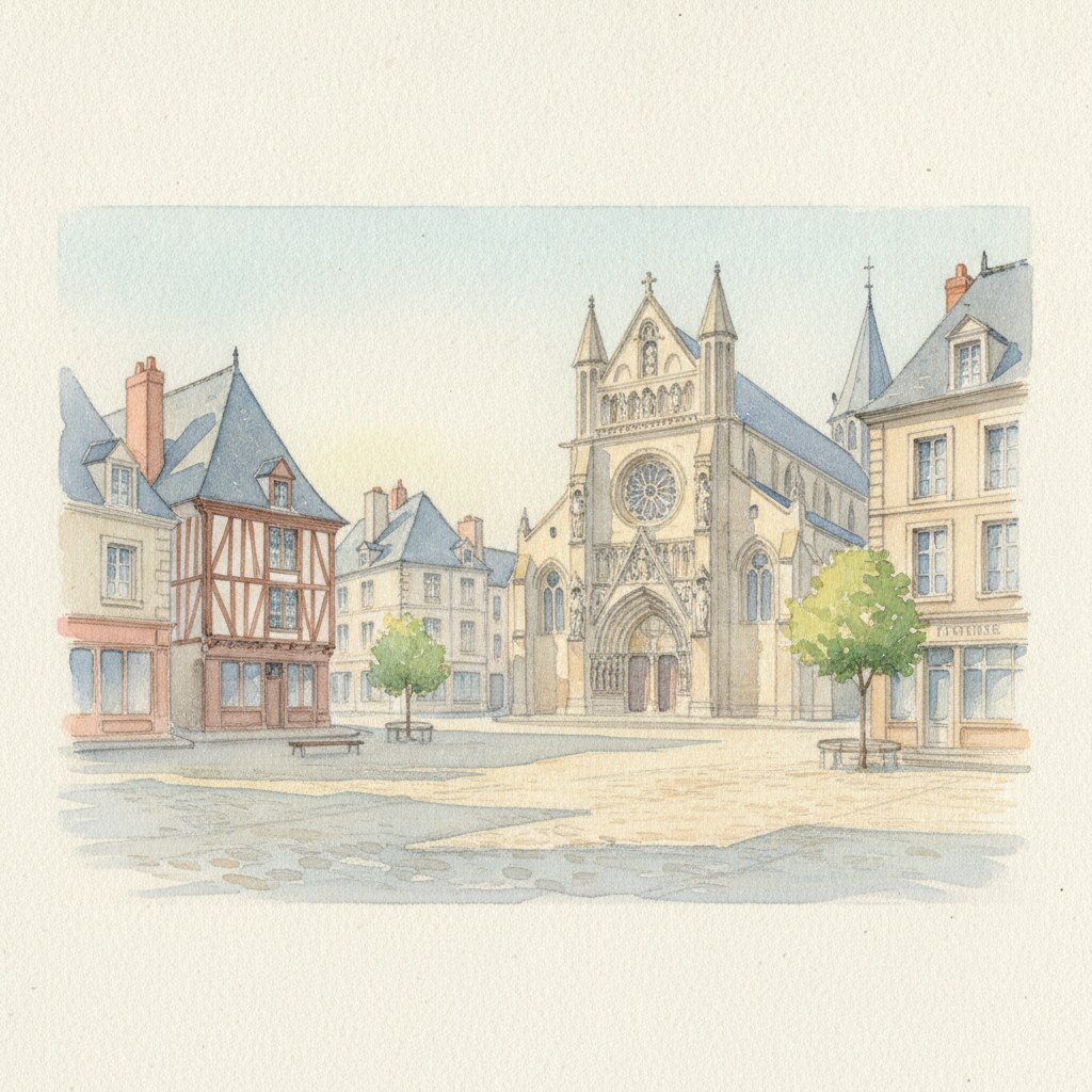 Poitiers — acuarela — Francia