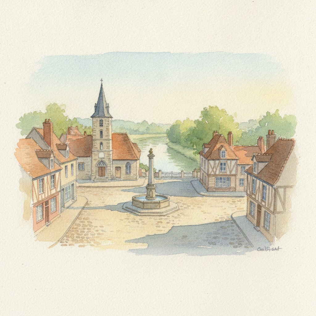 Port-Jérôme-sur-Seine — aquarelle — France