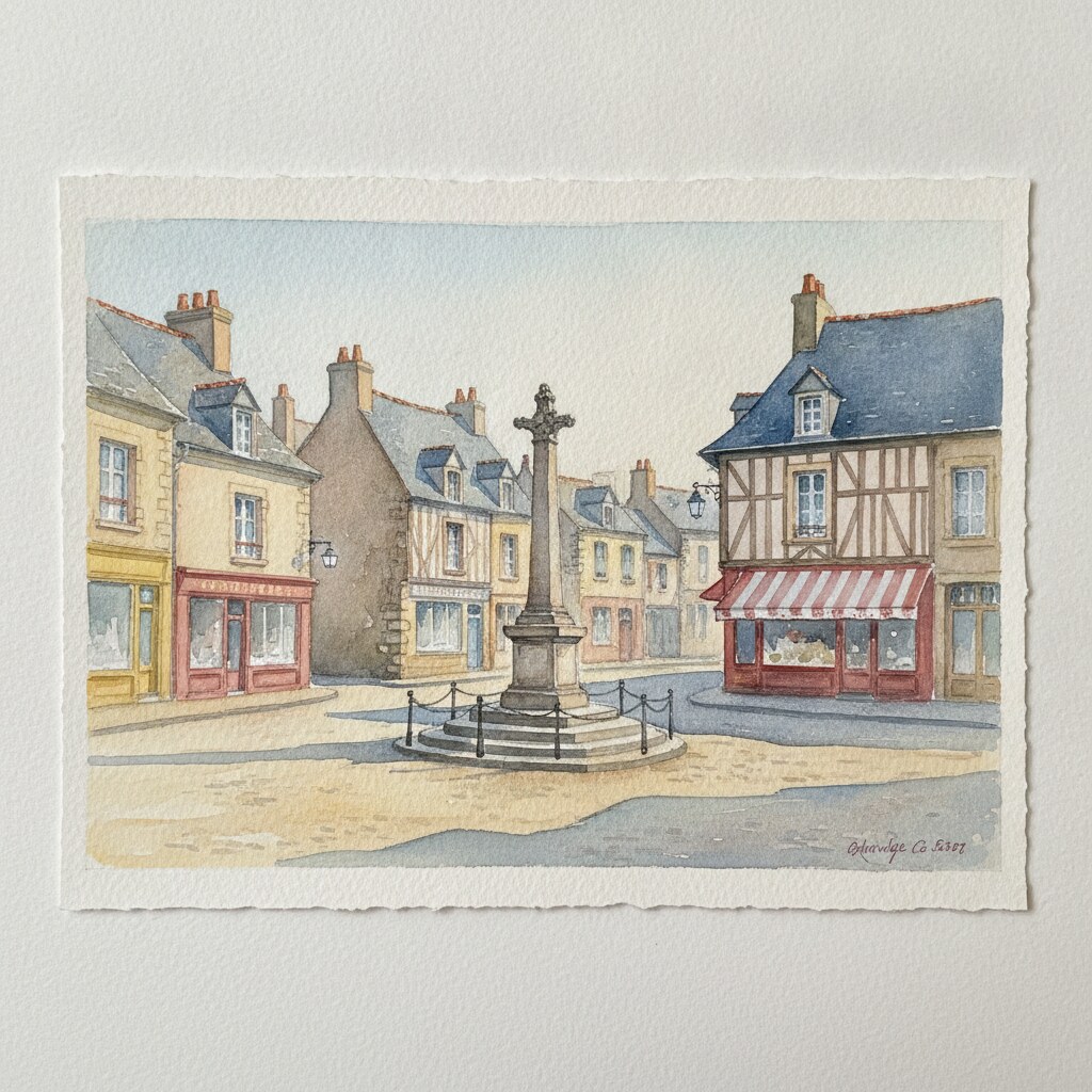 Quettreville-sur-Sienne — aquarelle — France