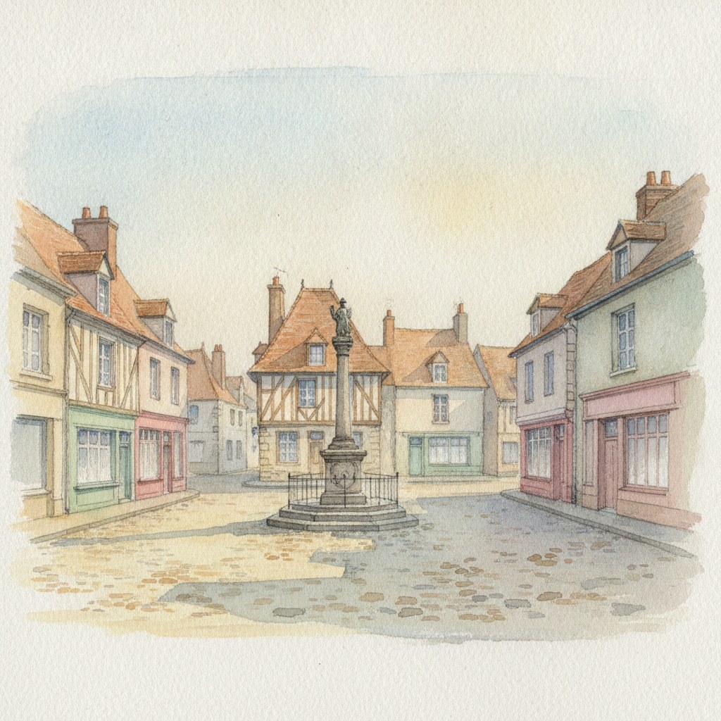 Quincampoix — aquarelle — France