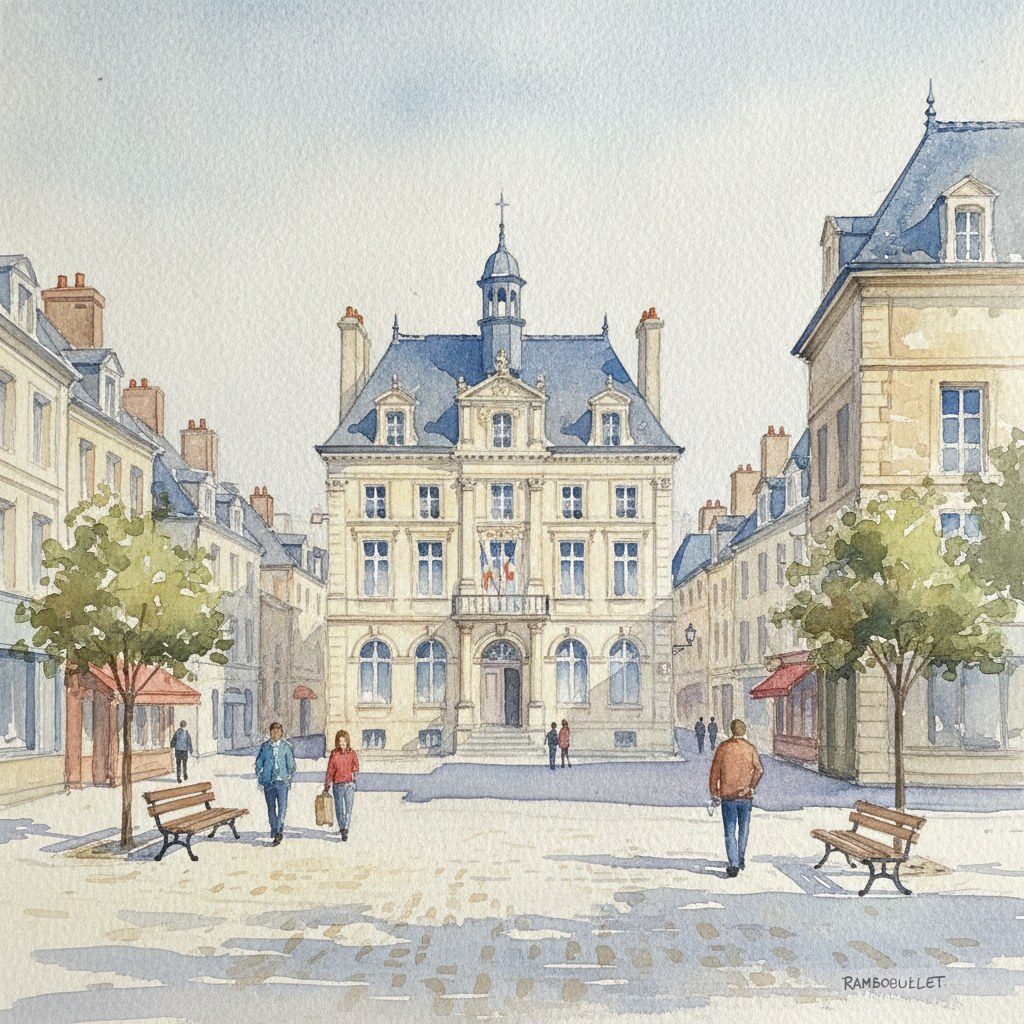 Rambouillet — acuarela — Francia