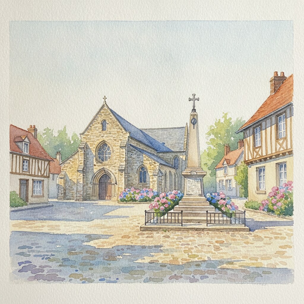 Ranville — aquarelle — France
