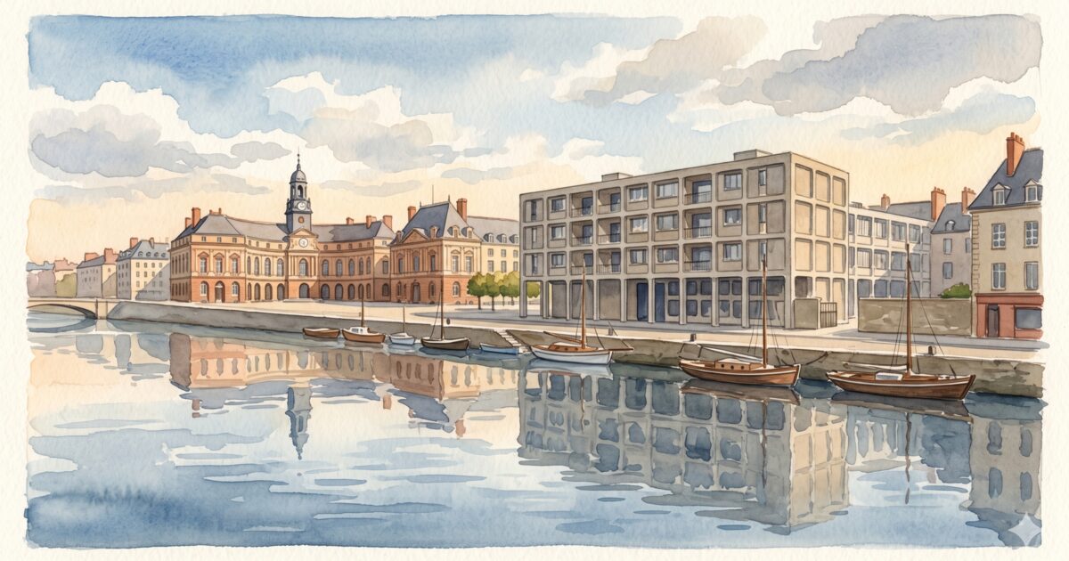 Rennes — acuarela — Francia