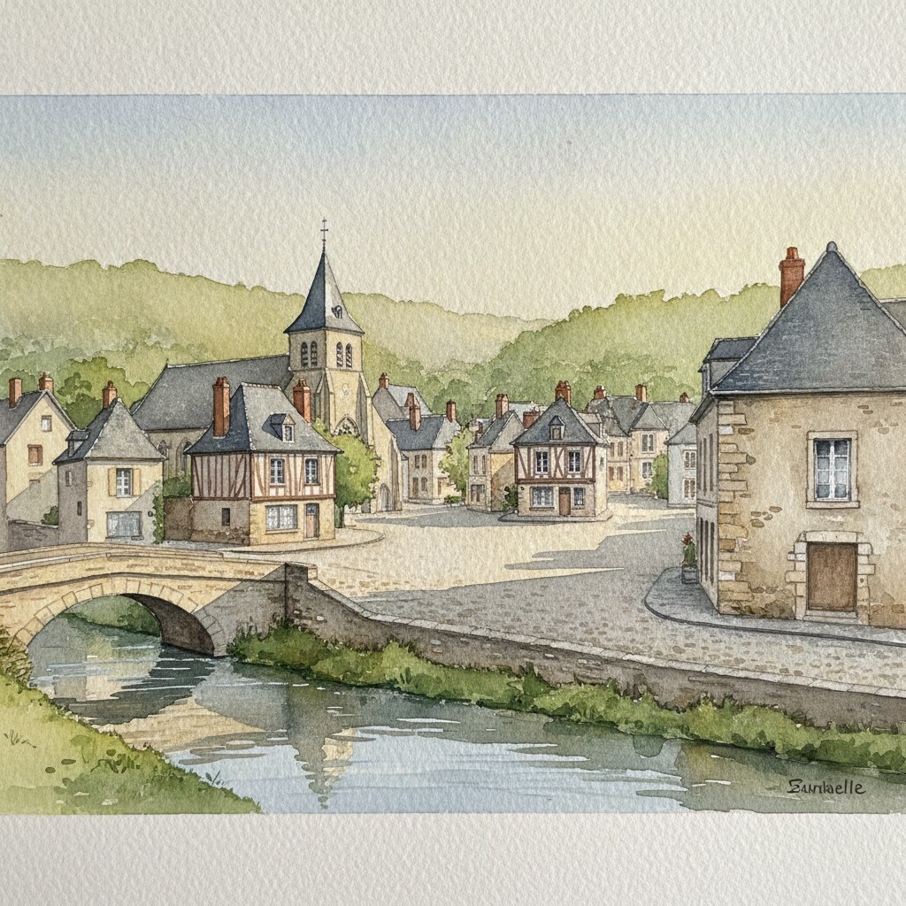 Romilly-sur-Andelle — aquarelle — France