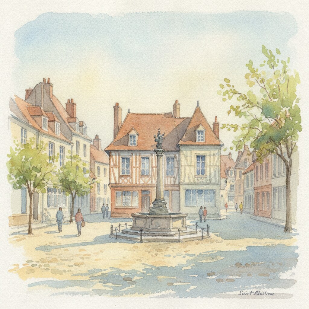 Saint-Aubin-lès-Elbeuf — aquarelle — France