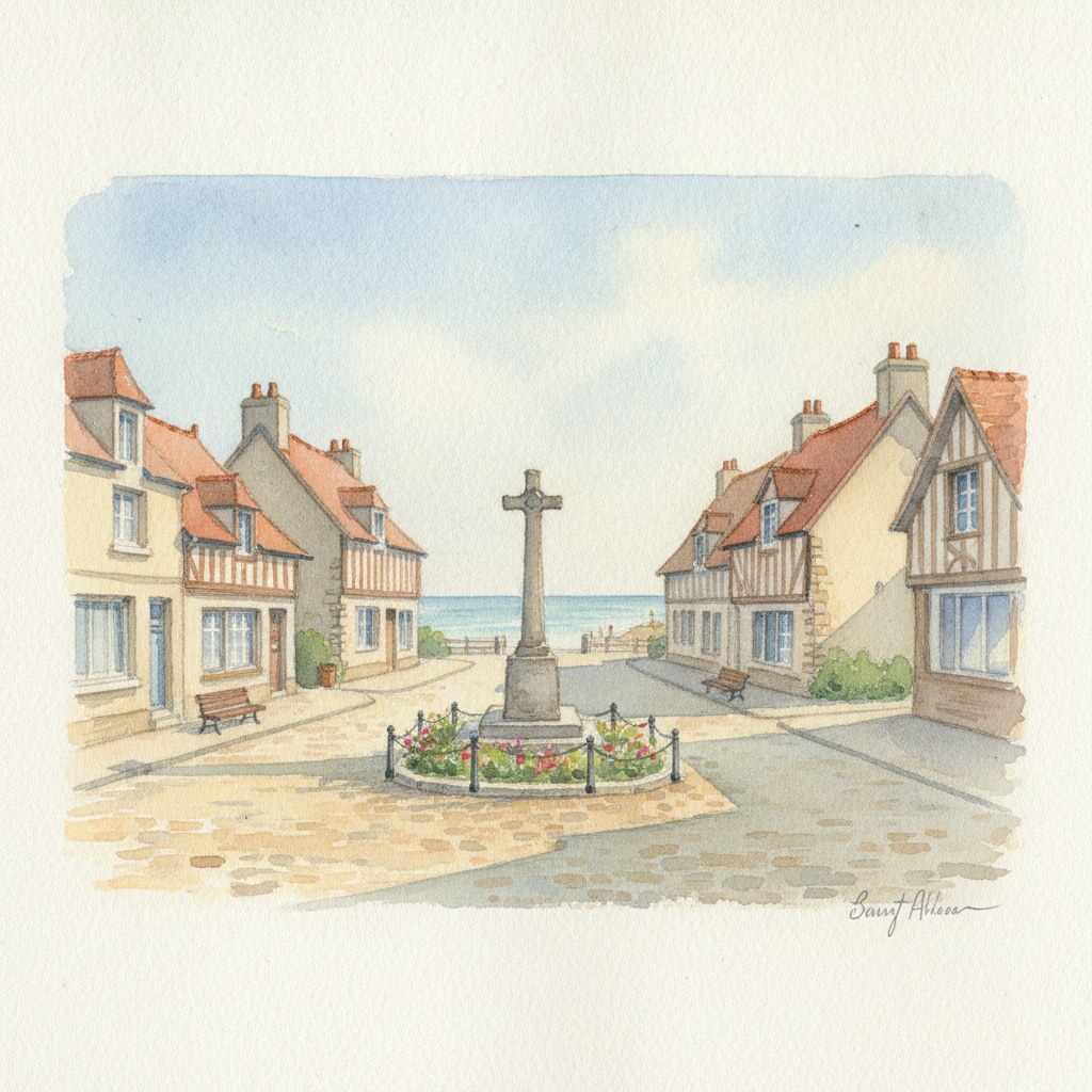 Saint-Aubin-sur-Mer — aquarelle — France