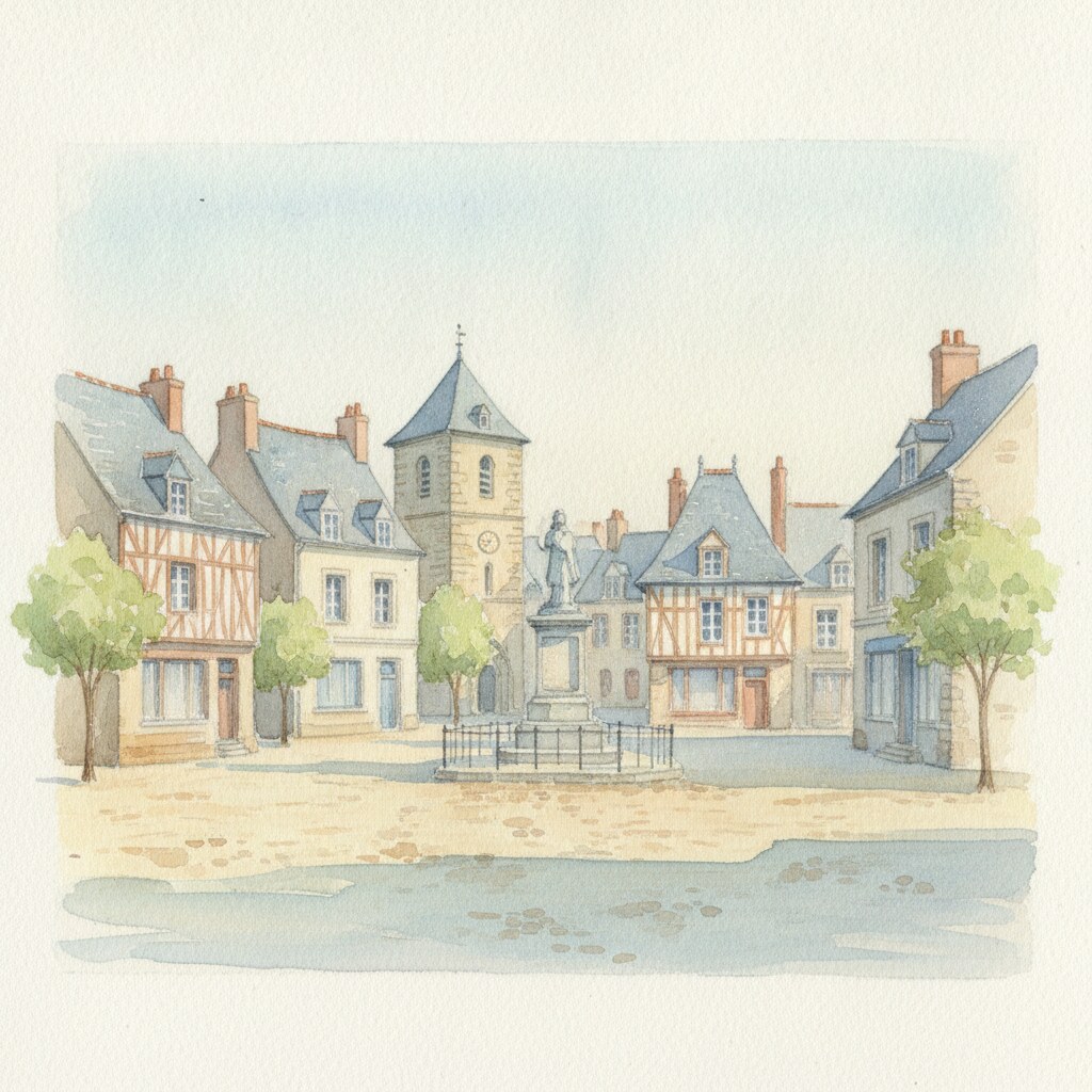Saint-Contest — aquarelle — France