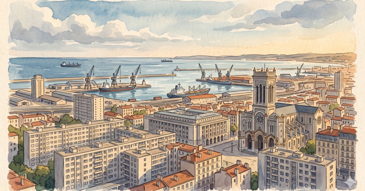 Saint-Étienne — acuarela — Francia