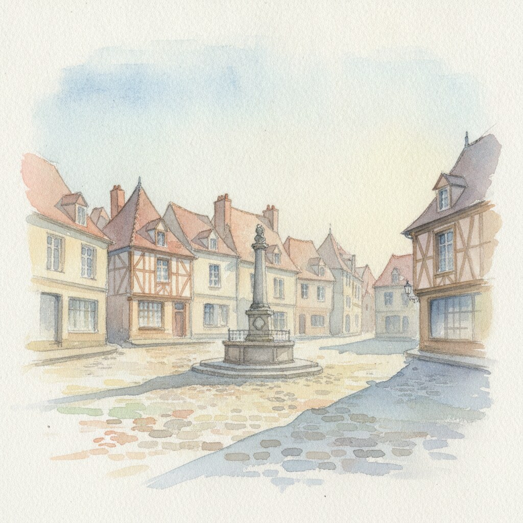 Saint-Georges-sur-Eure — aquarelle — France