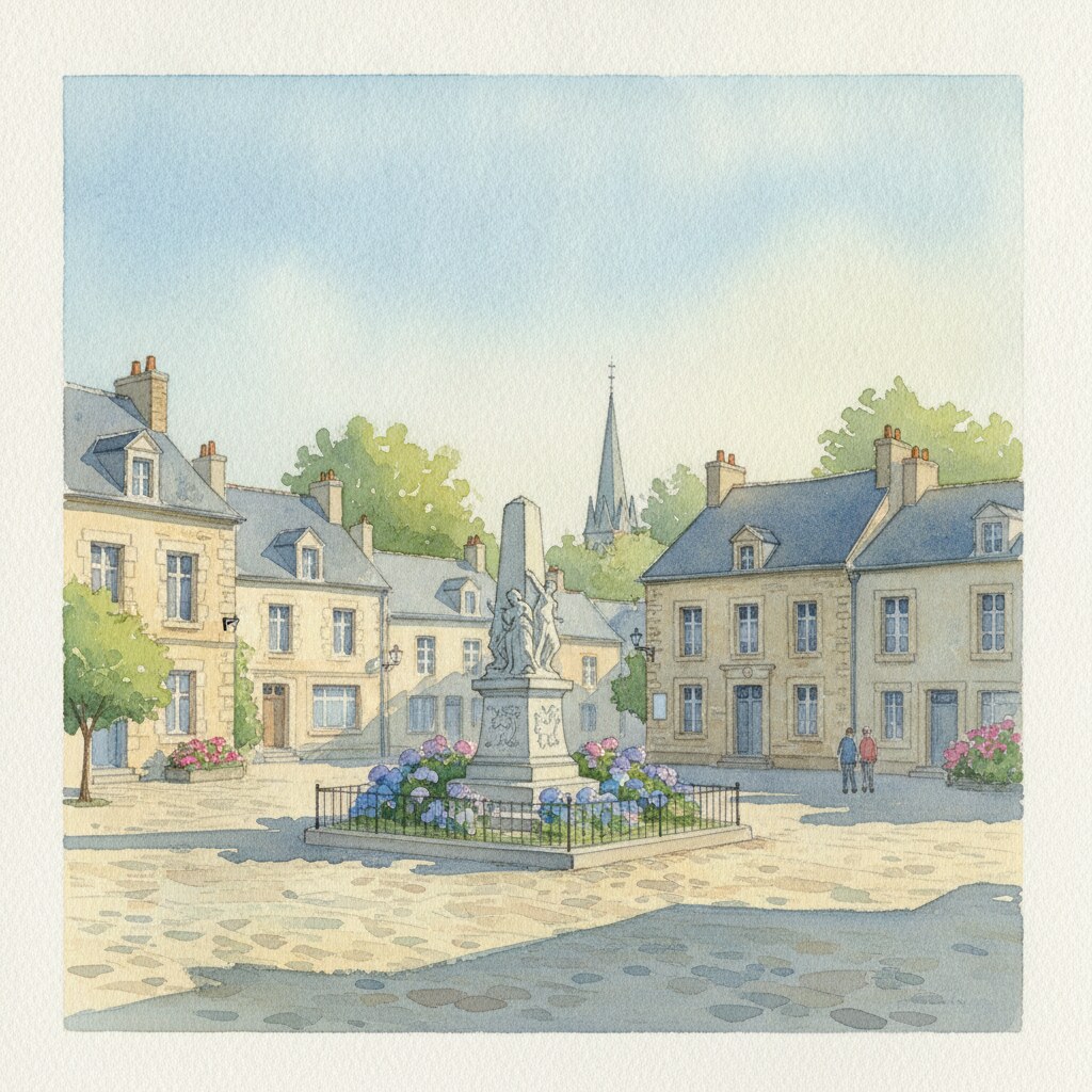 Saint-Germain-du-Corbéis — aquarelle — France