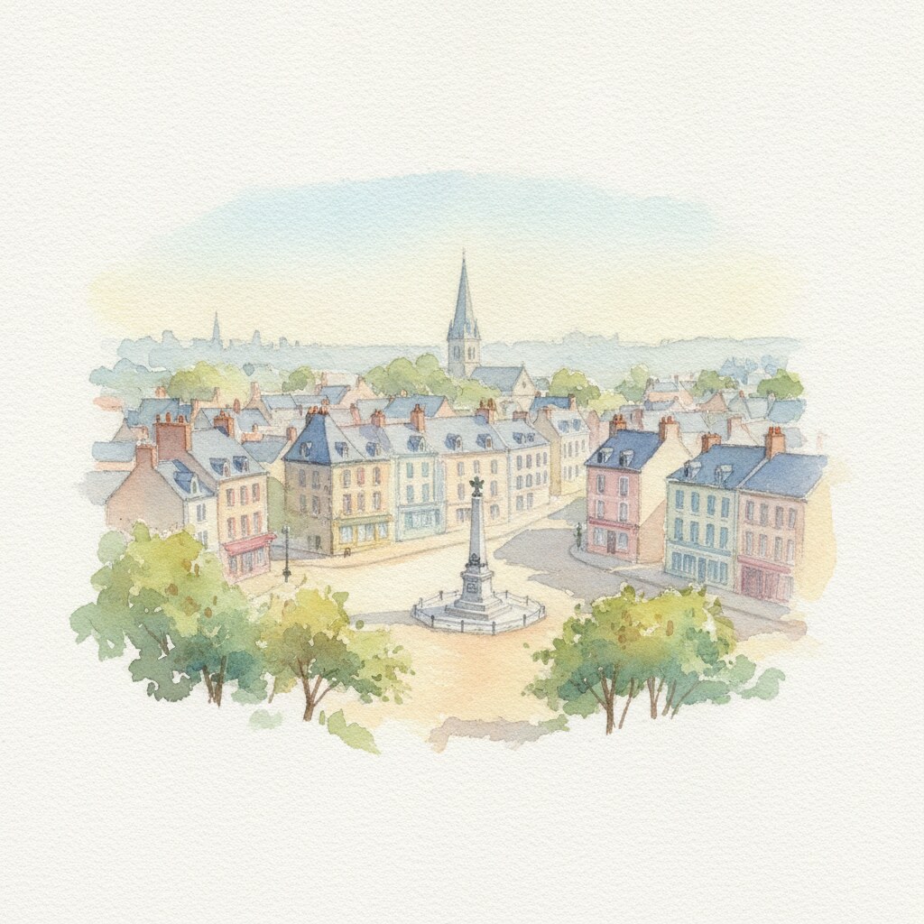 Saint-Hilaire-du-Harcouët — aquarelle — France