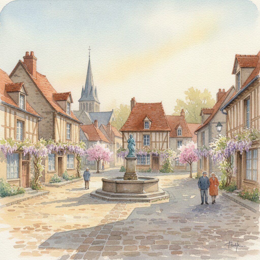 Sainte-Marguerite-sur-Duclair — aquarelle — France