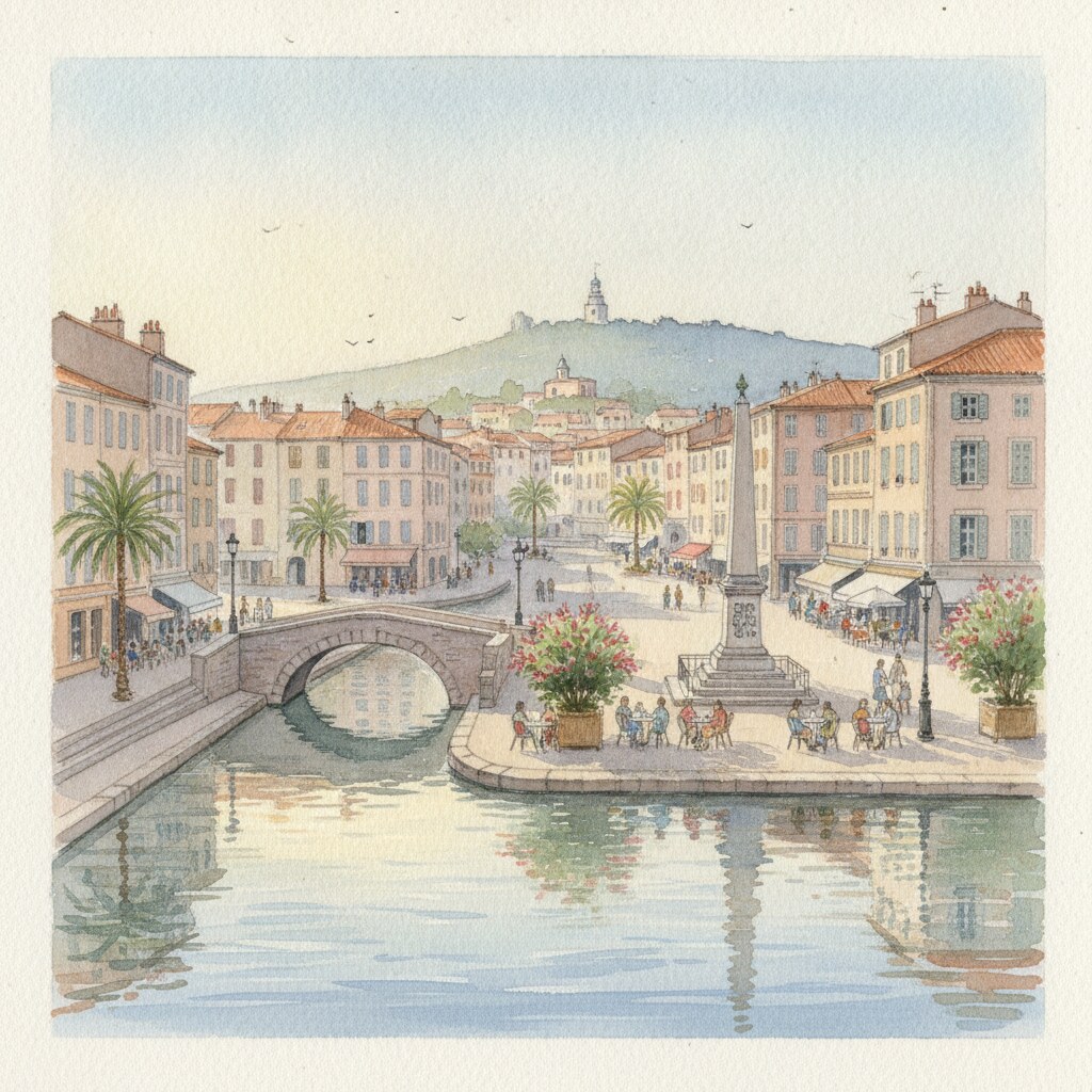 Sète — acuarela — Francia