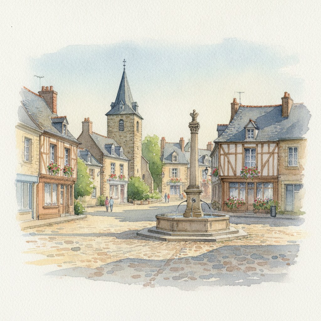 Terres-de-Caux — acuarela — Francia