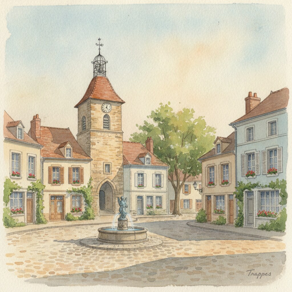 Trappes — acuarela — Francia