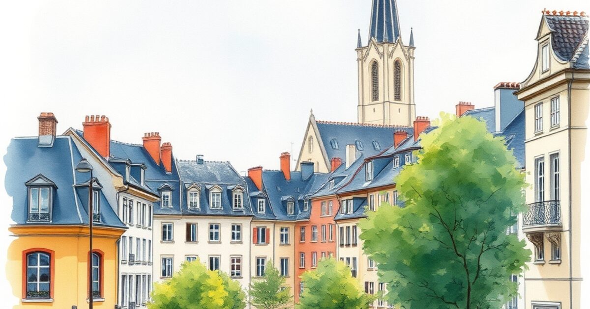 Vanves — aquarelle — France