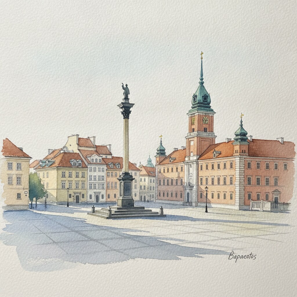 Varsovie — acuarela — Polonia