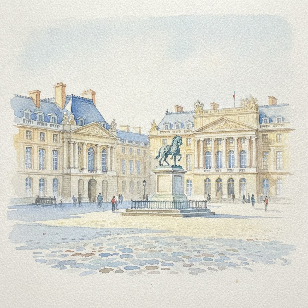 Versailles — acuarela — Francia