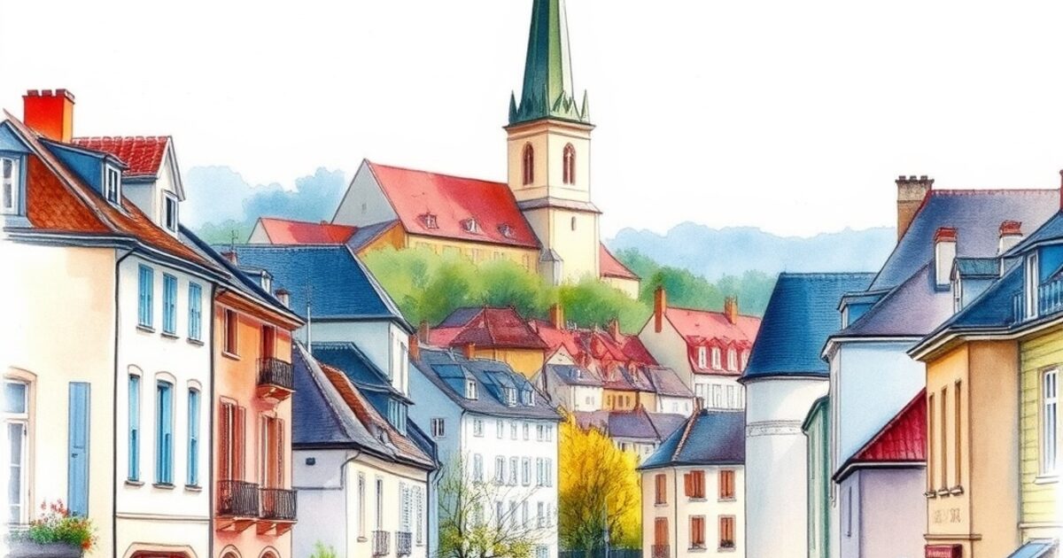 Villeneuve-la-Garenne — aquarelle — France