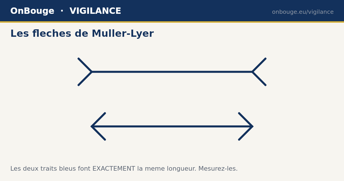 Les flèches de Müller-Lyer — illusion d'optique